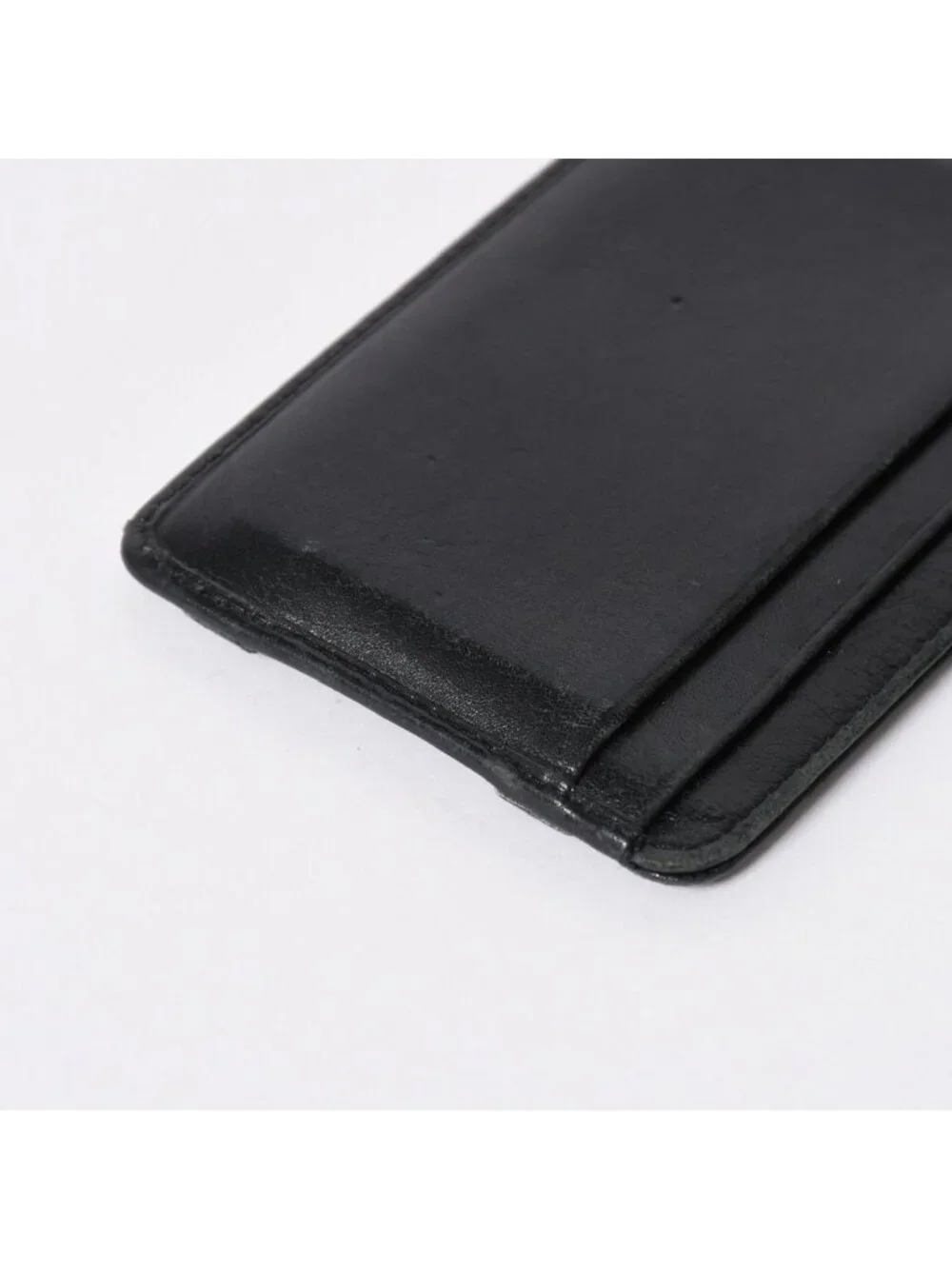 Chanel Cambon Line Card Case CC Logo Lambskin Black Pink
